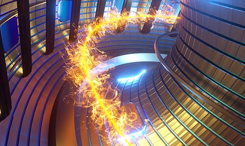 3D render of nuclear fusion facility