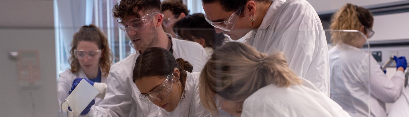 Student presenting work to others